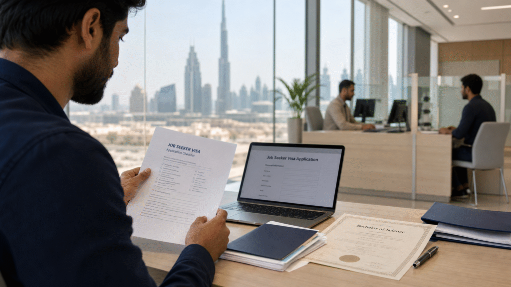 Dubai Job Seeker Visa 2026 GDRFA requirements and documents image