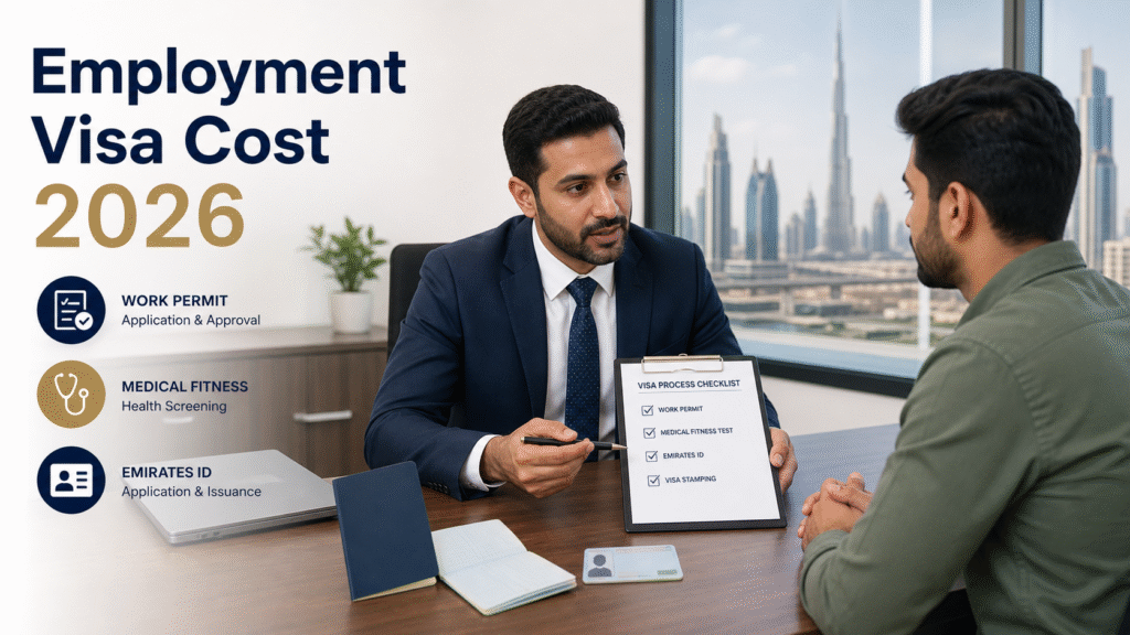 UAE Employment Visa Cost 2026 official fee breakdown